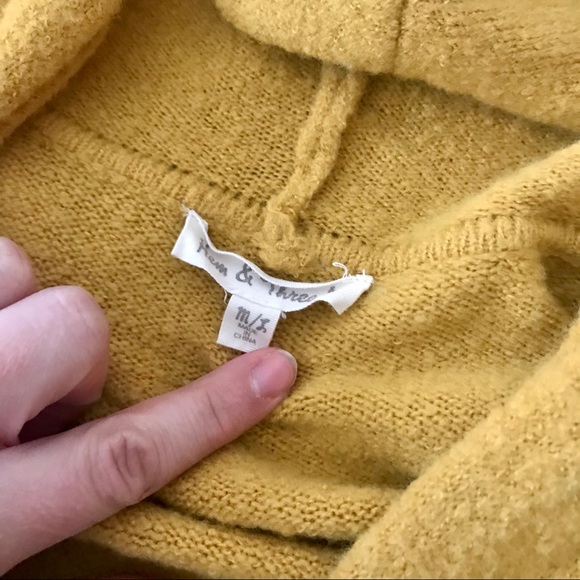 Roolee Hem & Thread Mustard Long Hoodie Cardigan - Picture 6 of 8